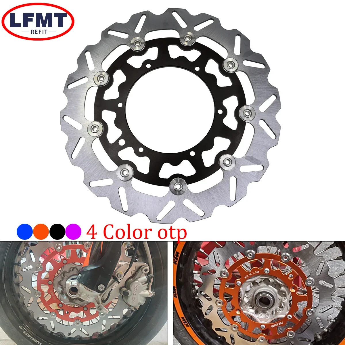 

Motorcycle 320MM Front Floating Brake Disc Rotor Adaptor For KTM SX SXF EXC EXCF 125 250 300 350 450 500 XC XCF XCW 1994-2023