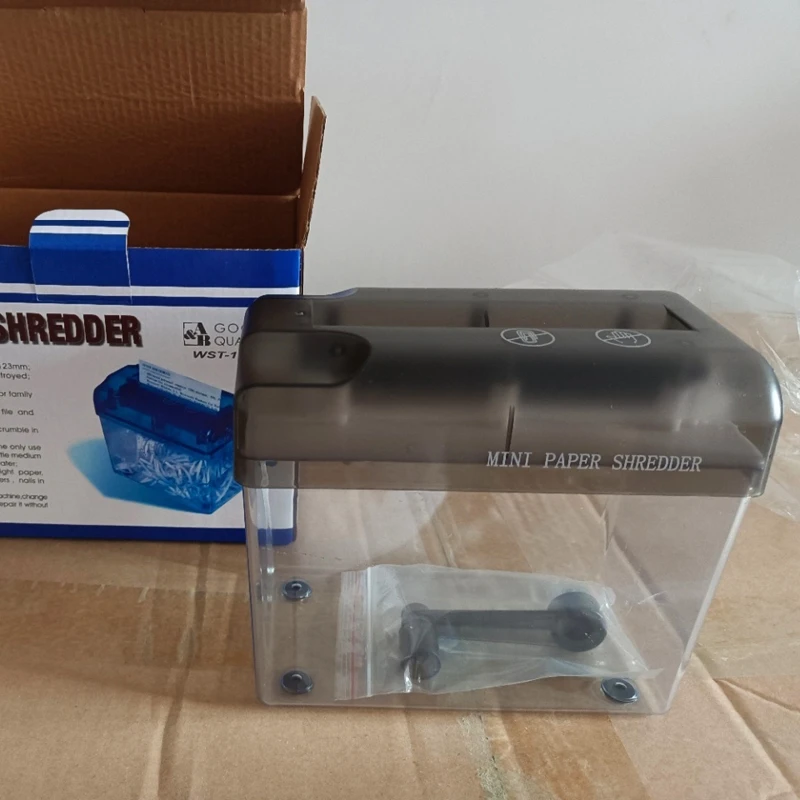 Mini manual shredder portátil a6 mão papel de corte shredder strip-corte máquina de ensino de escritório suprimentos cortador durável