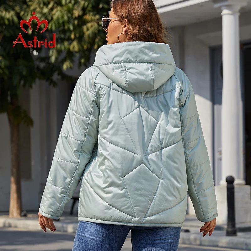 Astrid 2022 Spring Women Parkas Plus Size Yellow Short Padded Down Coats Hooded Ribbon Women\'s Jacket Outerwear Quilted AM-10129