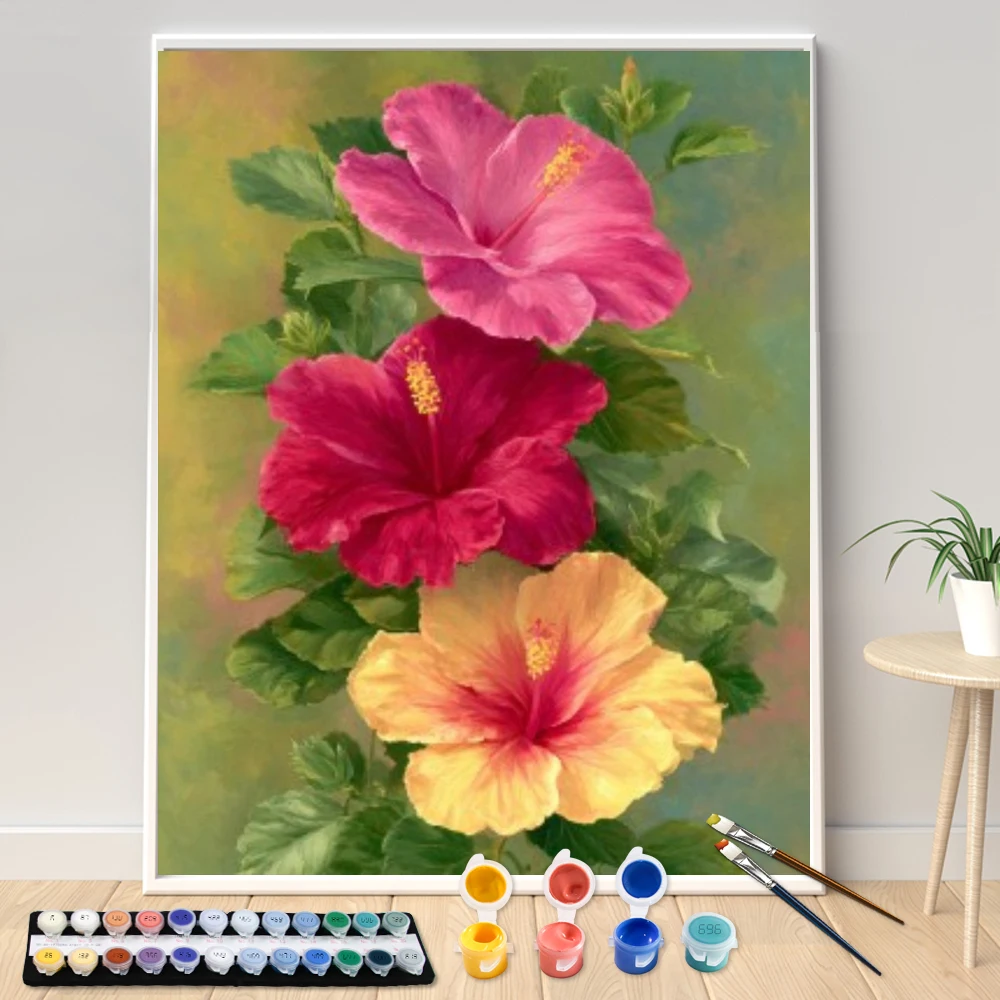 Digital Acrylic Painting Kit DIY Harmonious Little Flowers Art Canvas Hand Painted Home Decor Personalized Surprise Gift