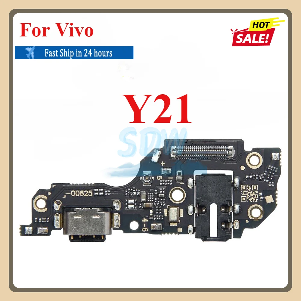 USB Charging Port Dock Plug Connector Charger Board With Mic Flex Cable For Vivo Y20 Y20i Y20s G Y21 Y21A Y21e Y21G Y21s Y21T