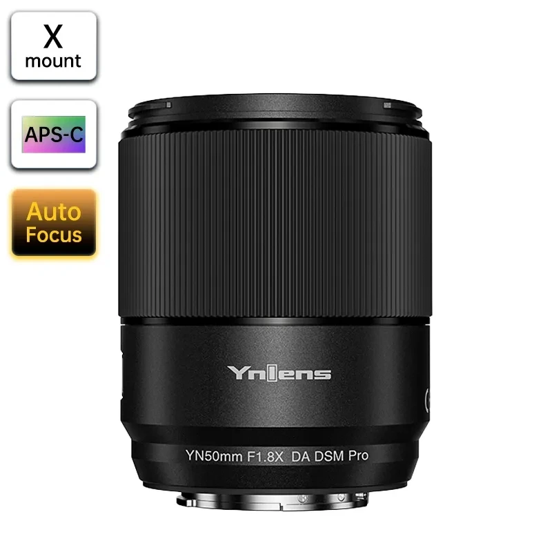 YONGNUO YN50mm F1.8X DA DSM PRO For Fujifilm X Mount Camera, APS-C Auto Focus Standard Prime Lens OLED Display