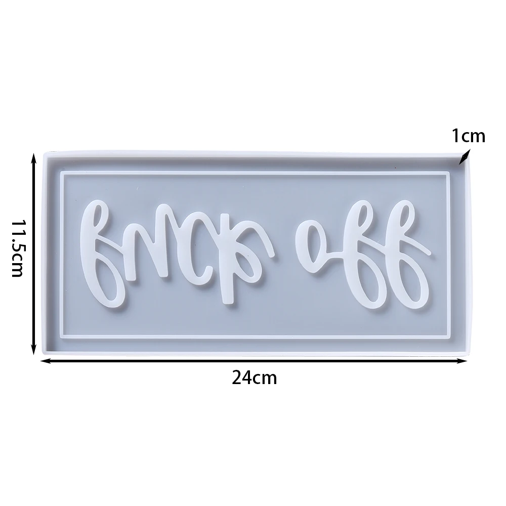 Door Listing Silicone Molds Rectangle Listed Epoxy Resin Board Casting Mould for DIY Epoxy Resin Crafts Door Decoration
