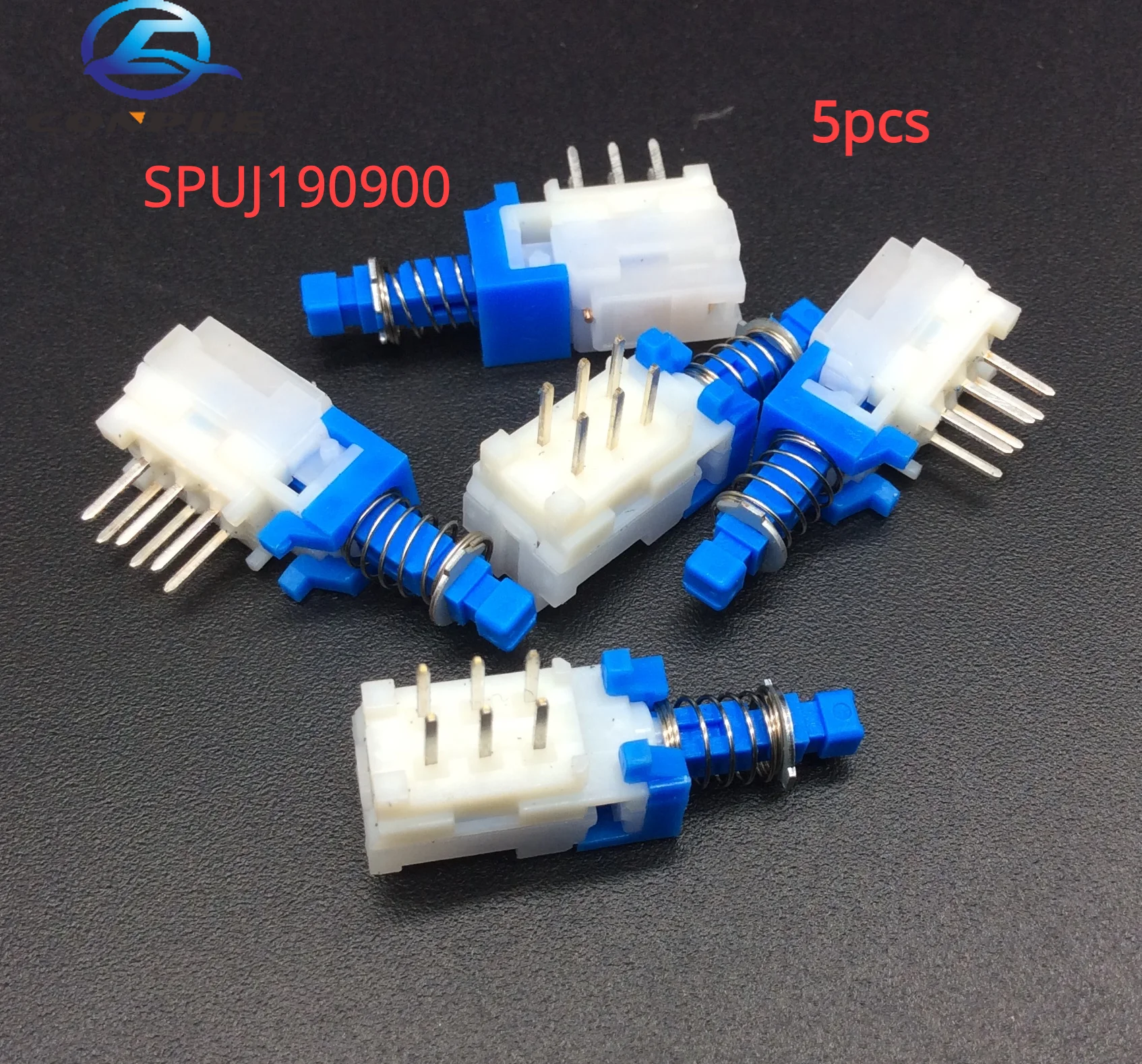 5pcs  for ALPS self-locking switch SPUJ190900 with lock 6 feet horizontal push button switch dual 26mm