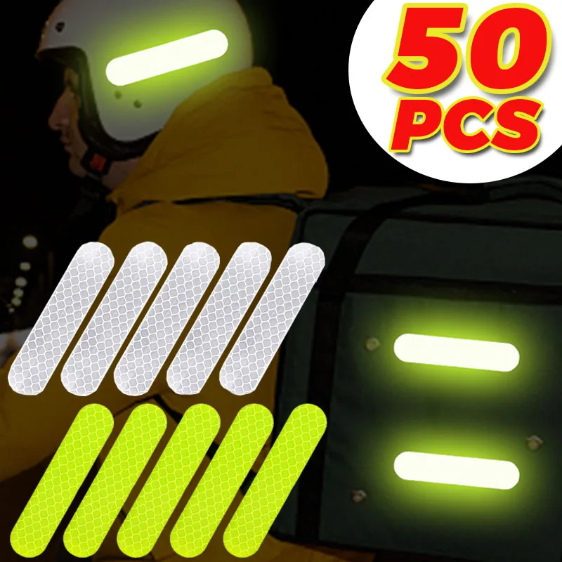 Motorcycle Helmet Reflective Strips Sticker Universal Night Safe Driving Warning Tape General Fluorescent Car Decorative Sticker