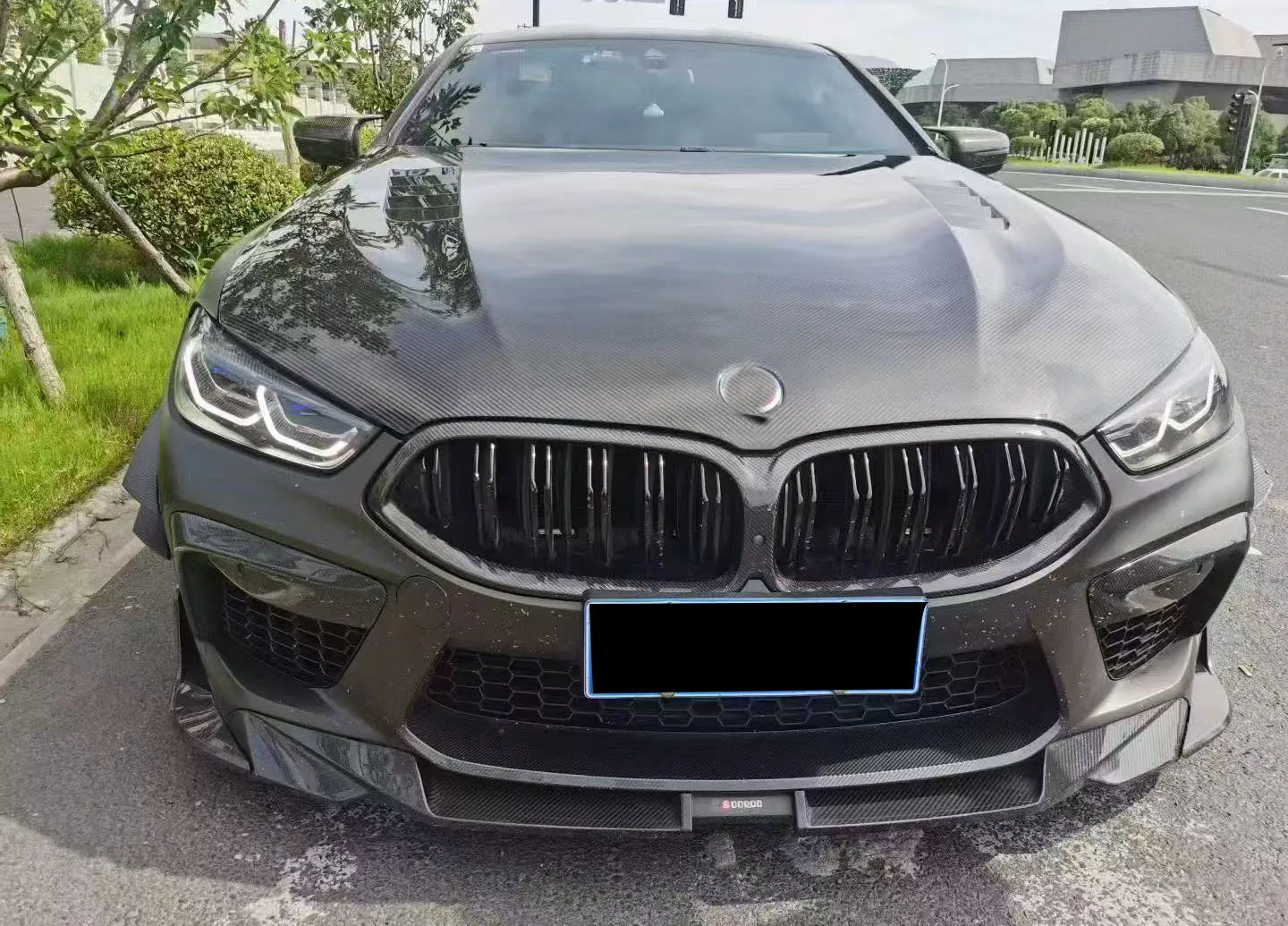 New 8 Series G14 G15 Carbon Fiber Cover Black Bolt-On Universal Fitment Clips Included Yaochi 220*35*50