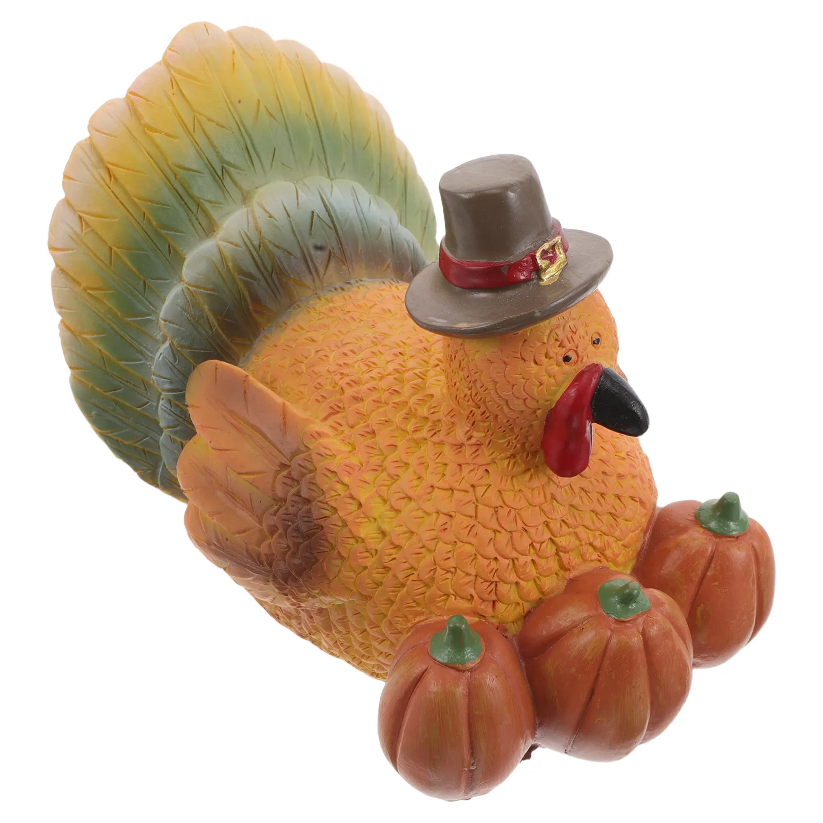

Thanksgiving Turkey Resin Statue Pumpkin Colorful Fall Autumn Decor Kitchen Dining Table Office Thanksgiving Decoration