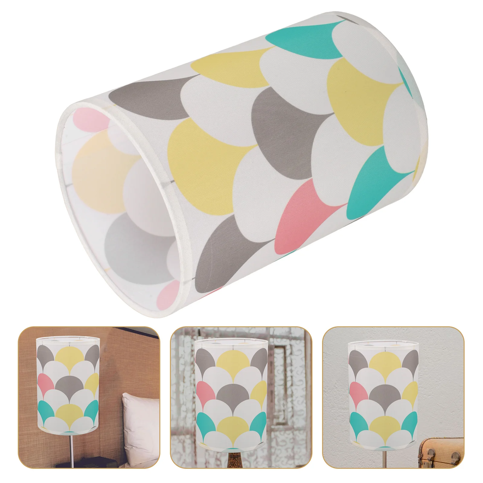 

Lamp Shade Desk Bedside Decorative Table Light Cover Replacement Fabric Lampshade Household Felt Floral Small Light Fixture