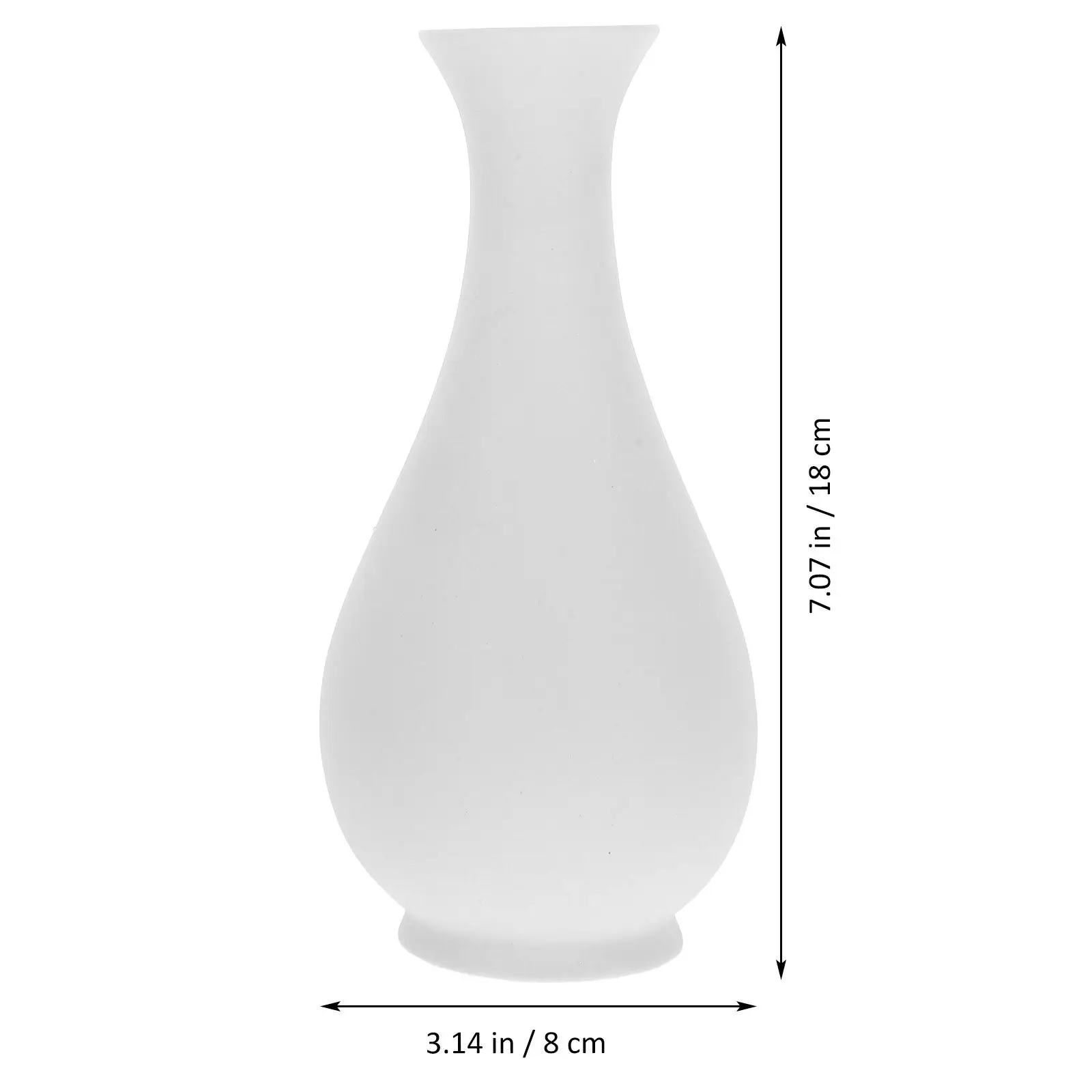 1Pcs Ceramic Flower Vase White Narrow Opening Creative Simple Style Ideal for Home Office Dried Flower Decoration Hydroponic