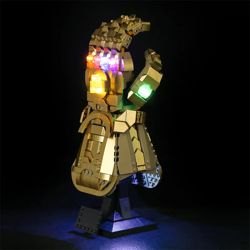 (Only LED Light No Bricks) 76191 Infinity Gauntlets Hero Weapons (Not Include Building Blocks Bricks Kits Sets Model)