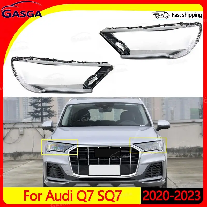 

Корпус фары GASGA для Audi Q7 2020-2023 SQ7 2020-2023, крышка автомобильной фары, абажур, линза, автомобильные аксессуары