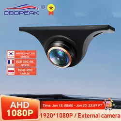 AHD 1080P Front Side Rear View Camera Night Vision 170° Golden Fisheye Lens Car Reverse Backup Cam For OBDPEAK Dash cam