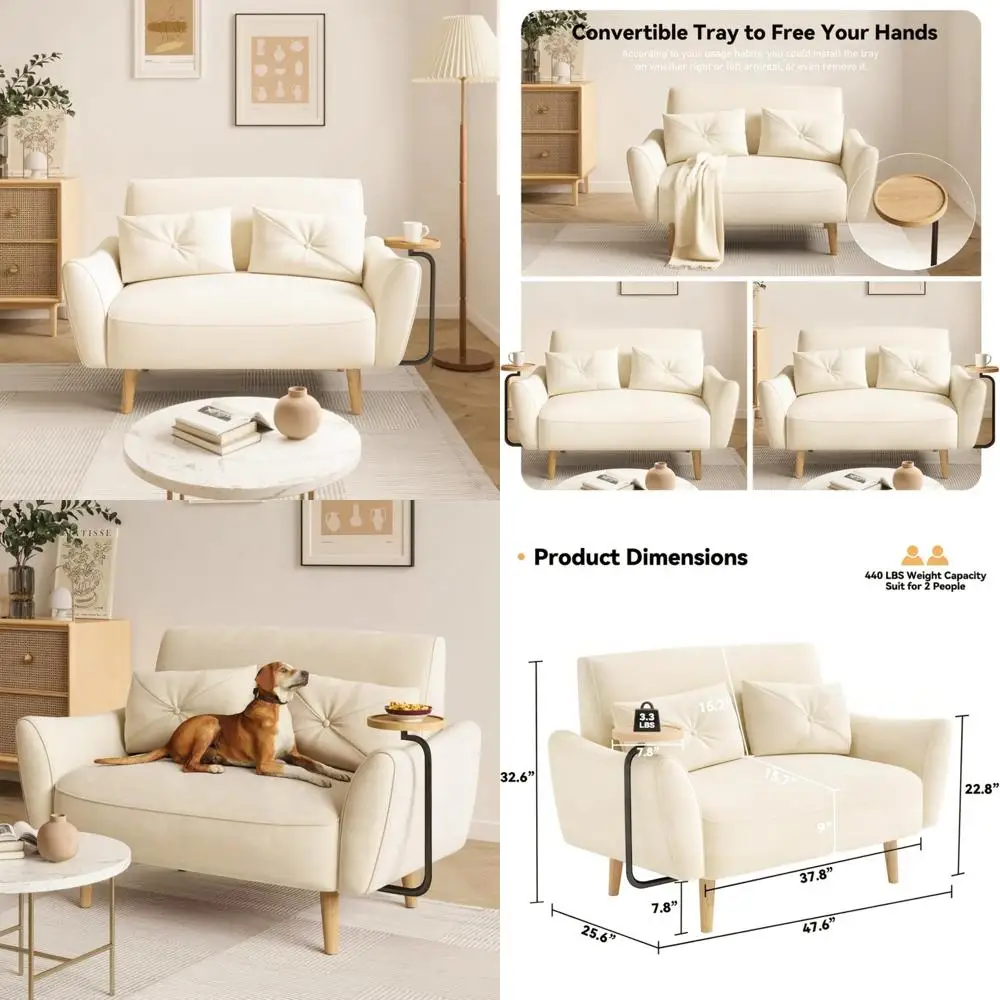 Velvet Loveseat Sof… - image