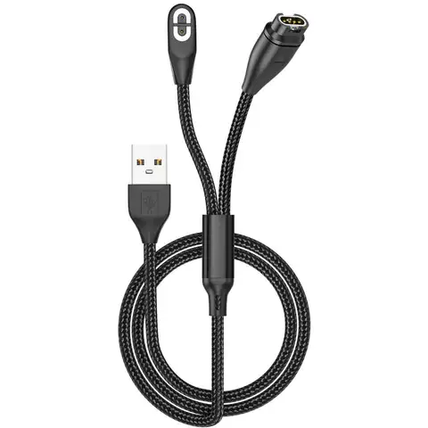 Magnetic USB Charging Cable 125cm 2 in 1 Smart Watch Power Cable for Shokz OpenRun Pro Mini/OpenComm/Garmin Instinct/Fenix6