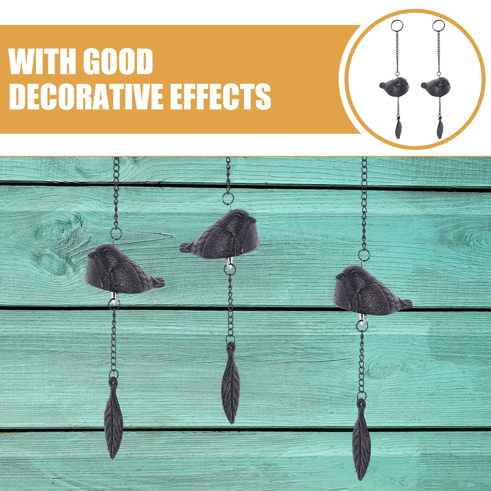 

2 Pcs Wind Chimes Retro Garden Decoration Durable Outdoor naments Patio Metal Windchime Hanging Bell Decor
