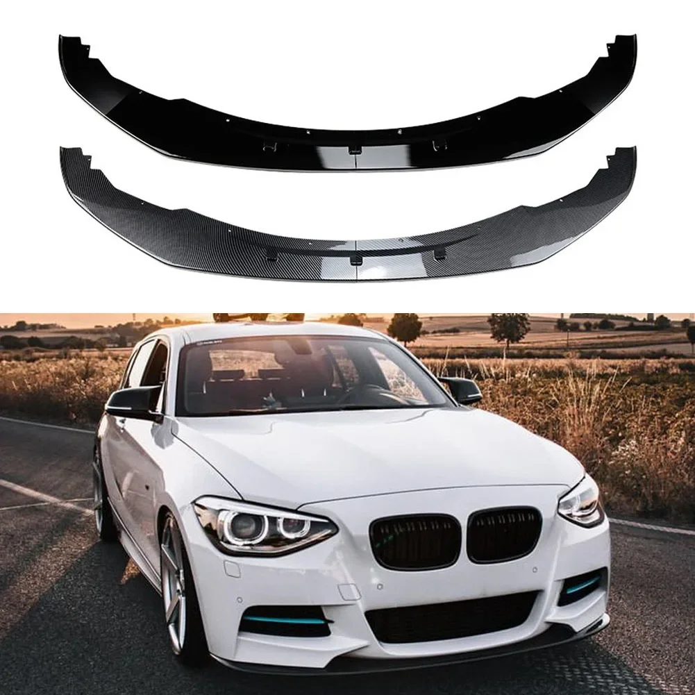 Three Stage Front Lip Splitter Spoiler Side Lower Splitters Body Kit For BMW 1 Series F20 F21 M Sport 2012-2014