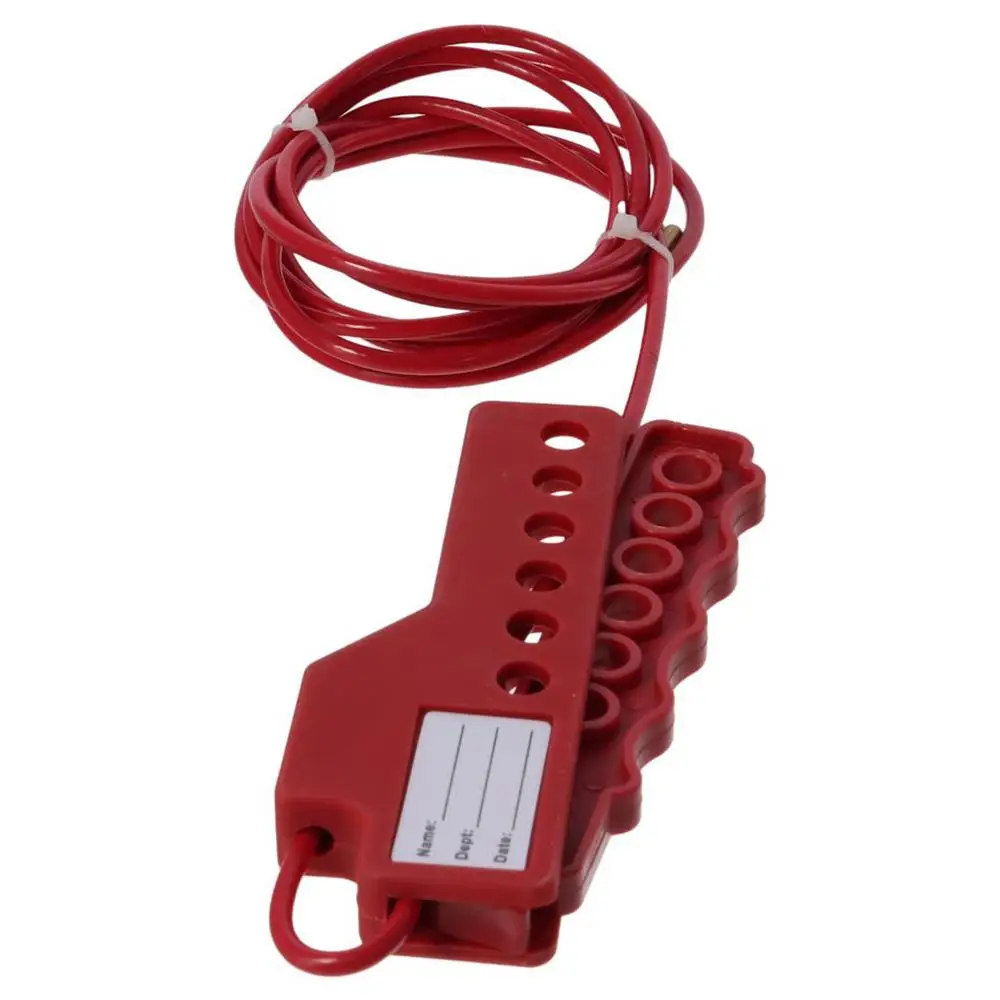 

2.4M/7.9FT Versatile Cable Lockout Bundle Red Dia. 3.5mm Safety Cable Locking Device Economical Cable Lockout