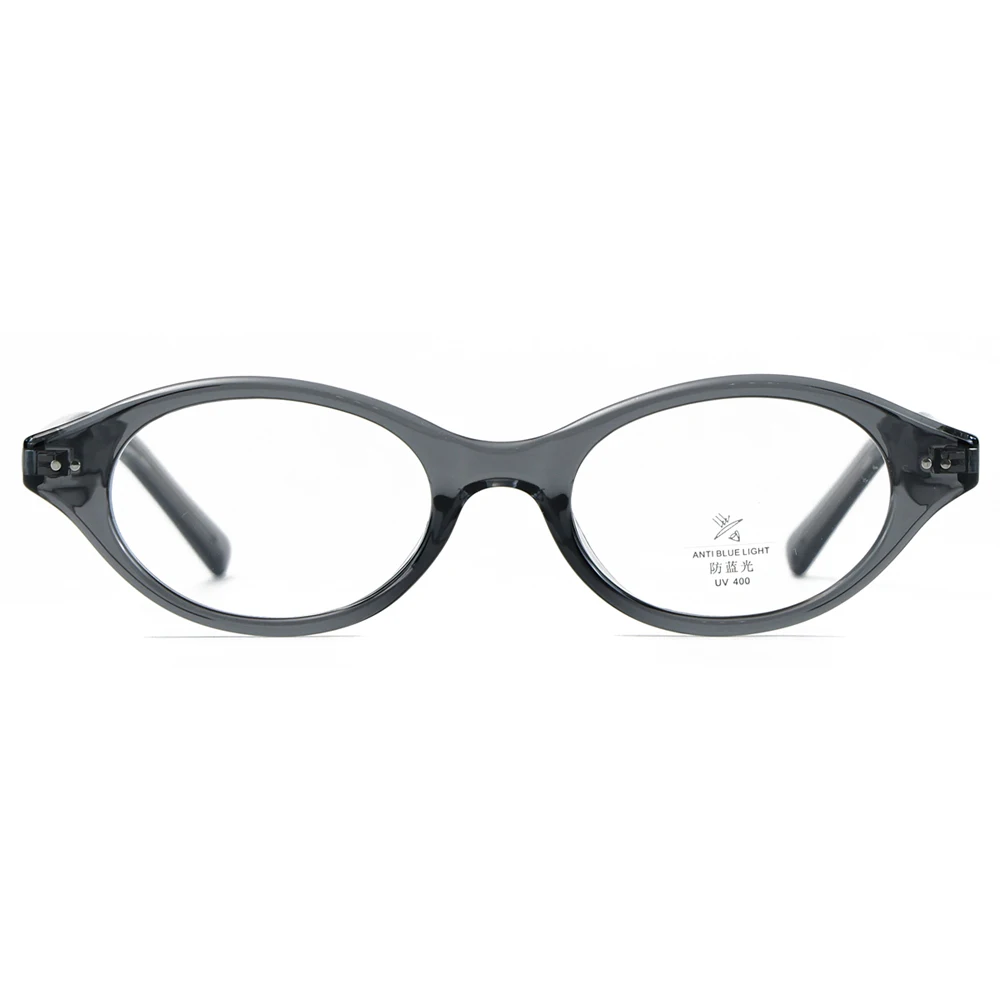 Kachawoo oval blue light eyeglasses for men TR90 acetate small glasses frame women retro accessories Korean style grey leopard