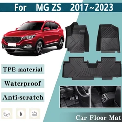 LHD Car Floor Mat for MG ZS Accessories MGZS 2017~2023 Resistant To Dirt Foot Custom Liner Mat Anti-dirt Pads Car Accessories