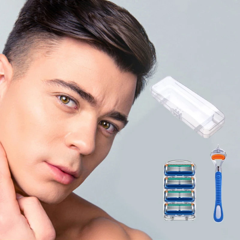 

5-Layer Razor Blade Men Razor Blades Safety Manual Shaving Blade Reusable Replacement Razor Blades