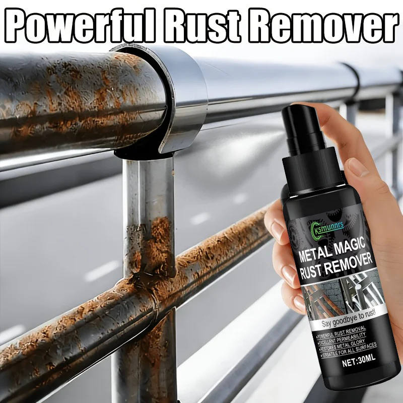 Powerful rust remover, quickly dissolves rust stains, suitable for various metal surfaces, leaving them as good as new
