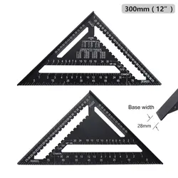 2024 New 7/12 inch Triangle Ruler 90 Degree Square Ruler Woodworking Measurement Tool Carpenter Square Tools Angle Protractor