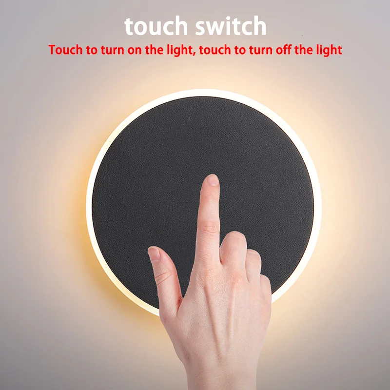 Lámpara de pared táctil con interruptor de sensor, lámparas LED que cambian de color, Fondo para sala de estar, pasillo, porche, luces de ambiente