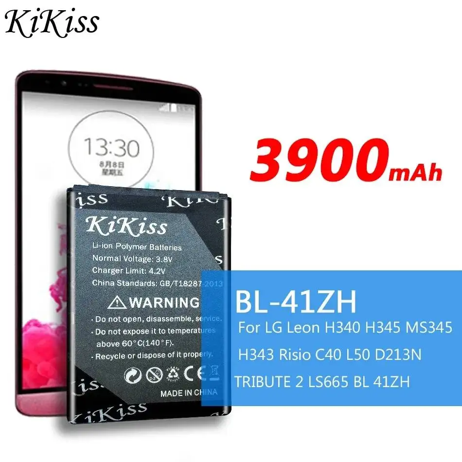 

Аккумулятор для мобильного телефона BL-41ZH 3900 мАч для LG Leon H340 H345 MS345 H343 Risio C40 L50 D213N Tribute 2 LS665