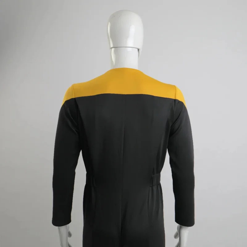 Deep Space Nine Commander Sisko Duty Uniform Jumpsuit Yellow Cosplay Costumes Halloween Party Prop