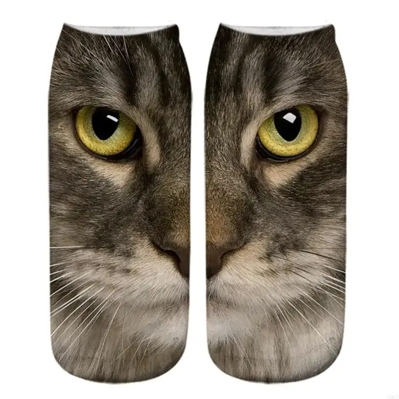 Novelties 3D Print Animal Socks Bootie Socks Fun Patterned Cotton Dress Socks 