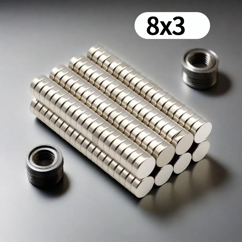 8X3MM Imans Runde Kühlschrankmagnete für Büro-Whiteboard, geeignete Werkzeuge, Zuhause, Arbeitsplatz usw. 8*3
