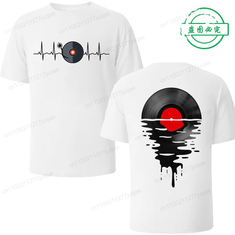 Tee Shirts for Men Women DJ Music Clothing Phonograph Record Print Funny Tshirt T-Shirt Tee Shirt for Men Music Lover Gifts