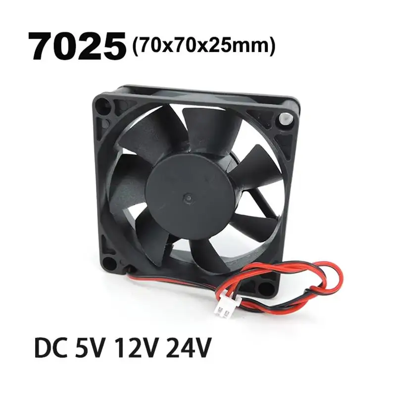 DC 5V 12V 24V Cooling Fan 70*70*25mm 7025 Exhaust Fan Oil Bearing Inverter Power Supply Chassis Cooler for Router TV B6