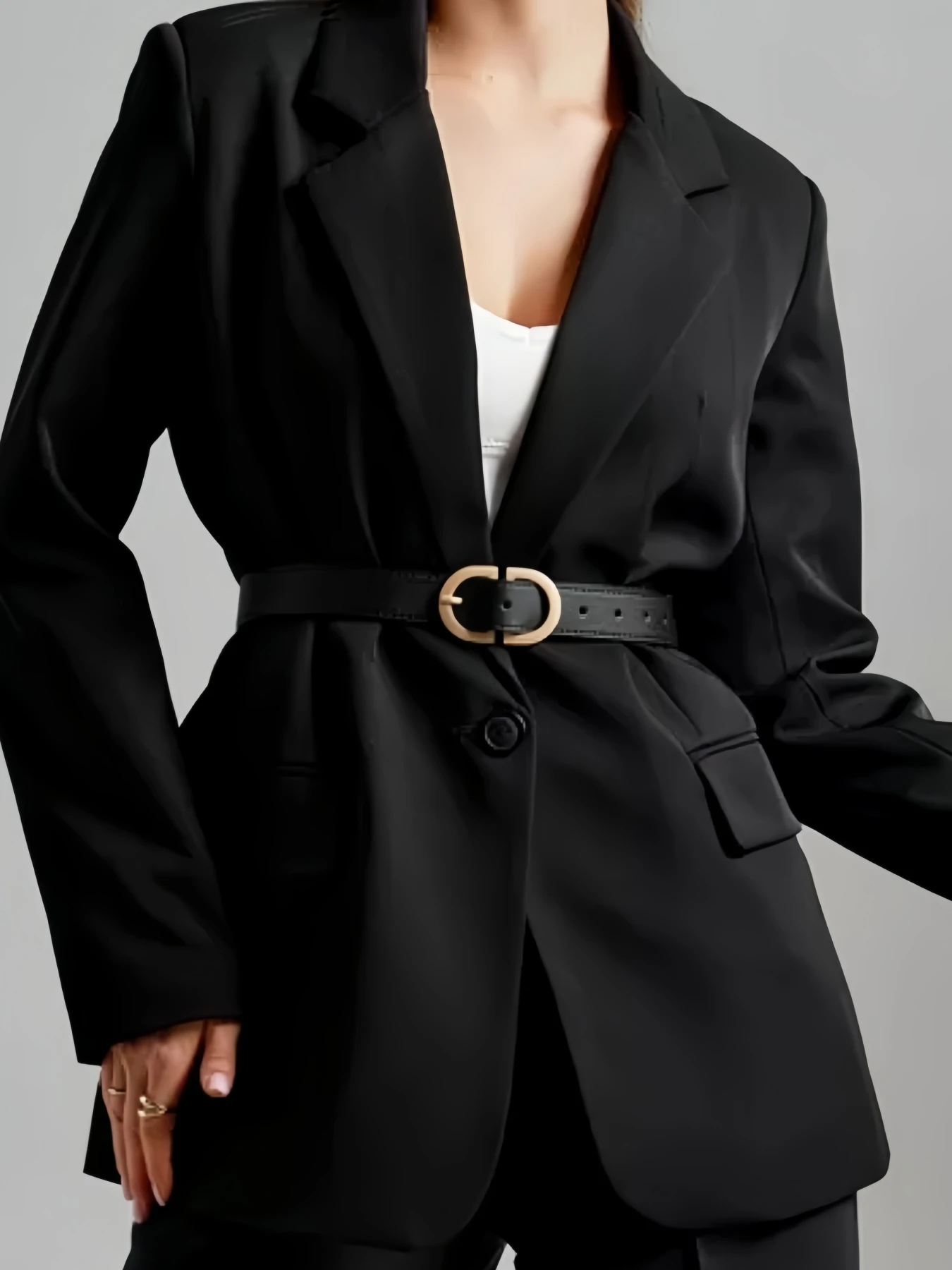 1pc New Women's belt fashion trend alloy needle buckle shape simple PU leather decorative waistband students daily casual wear