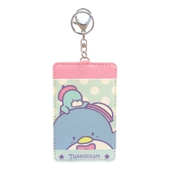 Tuxedosam Penguin ID Card Holder for Women Girls Anime Cute Bag Keychain Charms Card Case Protector Cover