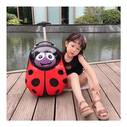 Kids suitcase boy girl cartoon cute scooter suitcase can sit ride travel luggage baby child trolley case