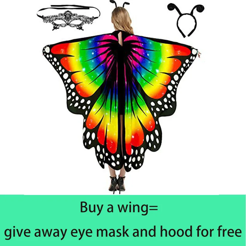 

Hot selling new 009butterfly cape cape Halloween gradient colorful belly dance decoration rotating butterfly wings