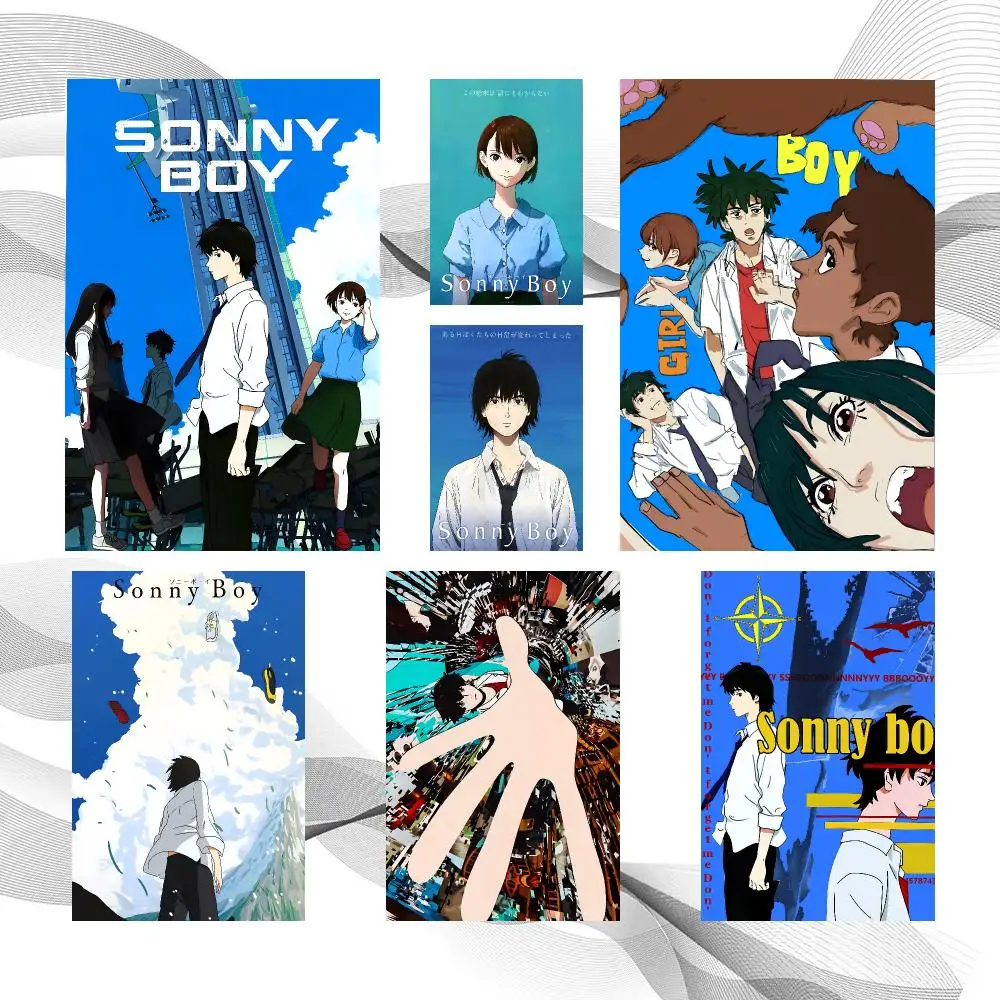 Anime Classic Art S-Sonny Boy Poster Peel And Stick Wall Art Self Adhesive PP Waterproof Wall Decor Living Room Bedroom Gift