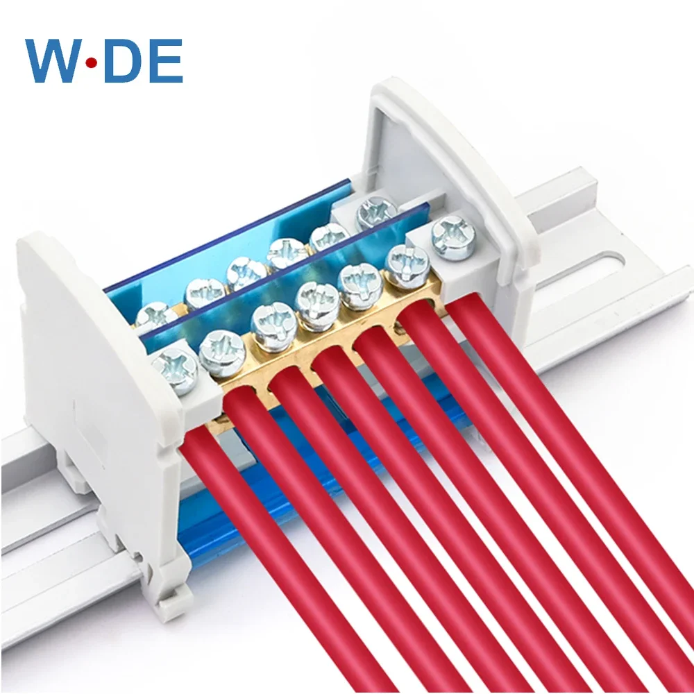 1 Pc Din Rail Terminal Block WDH207 Power Distribution Box Modular Screw Connection Block Universal Electric Wire Junction Box