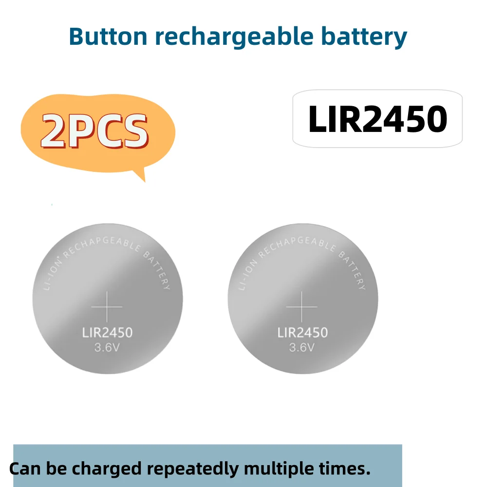 5PCS High-Quality LIR2032 LIR2025 LIR2016 LIR2430 LIR2450 Rechargeable Batteries CR2032 CR2025 CR2016 CR2430 CR2450 Watch Batter view 4