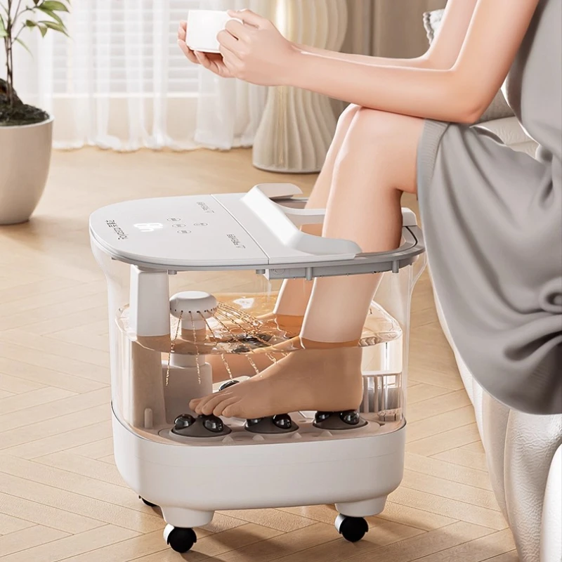 

Automatic Heated Foot Bath Bucket with Massage Deep Tub Home Foot Spa Remote Control Steam Cover Constant Temperature Safe Water