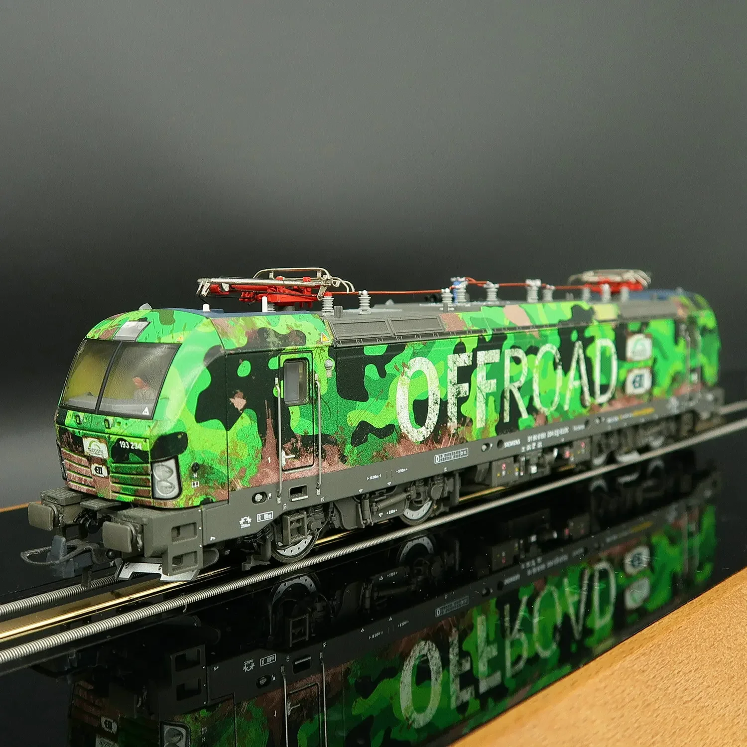 ROCO Train Model HO Type 1/87 71931 BR193 Digital Sound Effect Electric Locomotive Green Off-road Version Train Model Toy