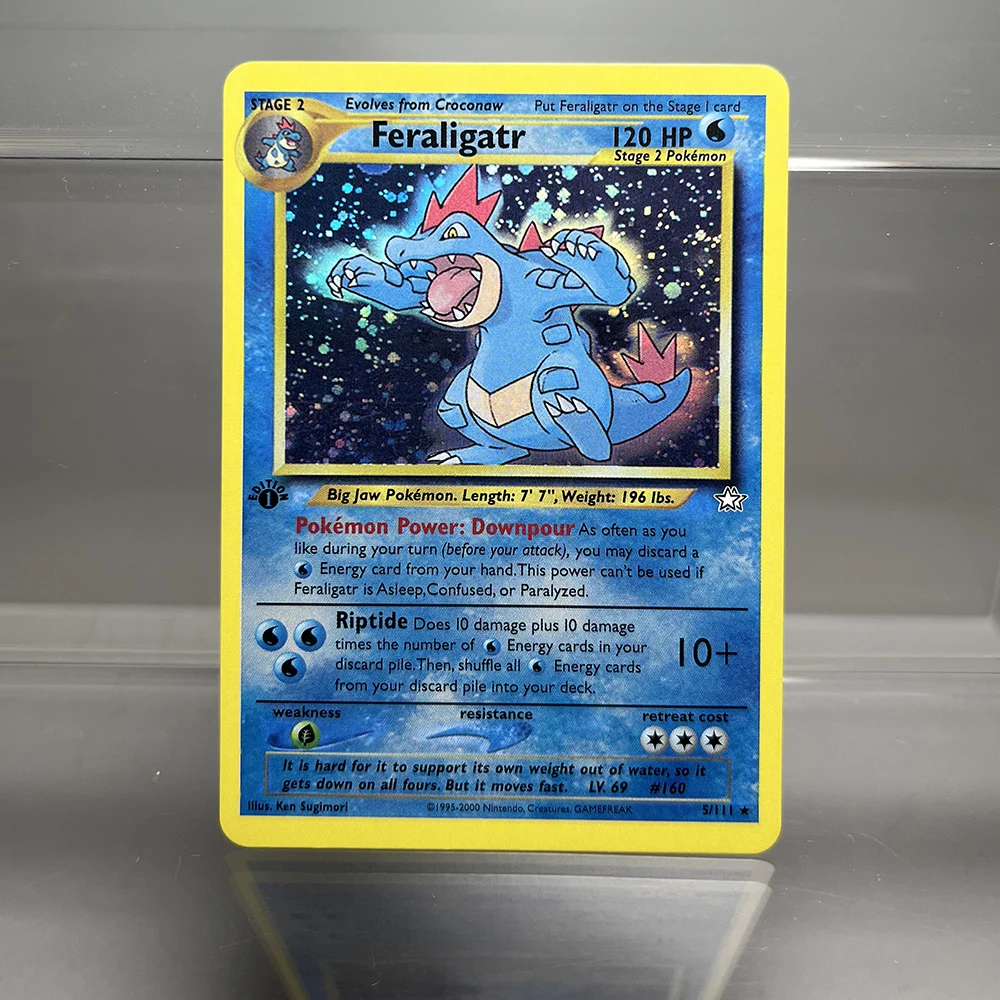 PKM Proxy Cards Classic 1996 1. Auflage Mewtwo Gyarados Alakazam Cards Collection PTCG Neo Genesis Folienkarte