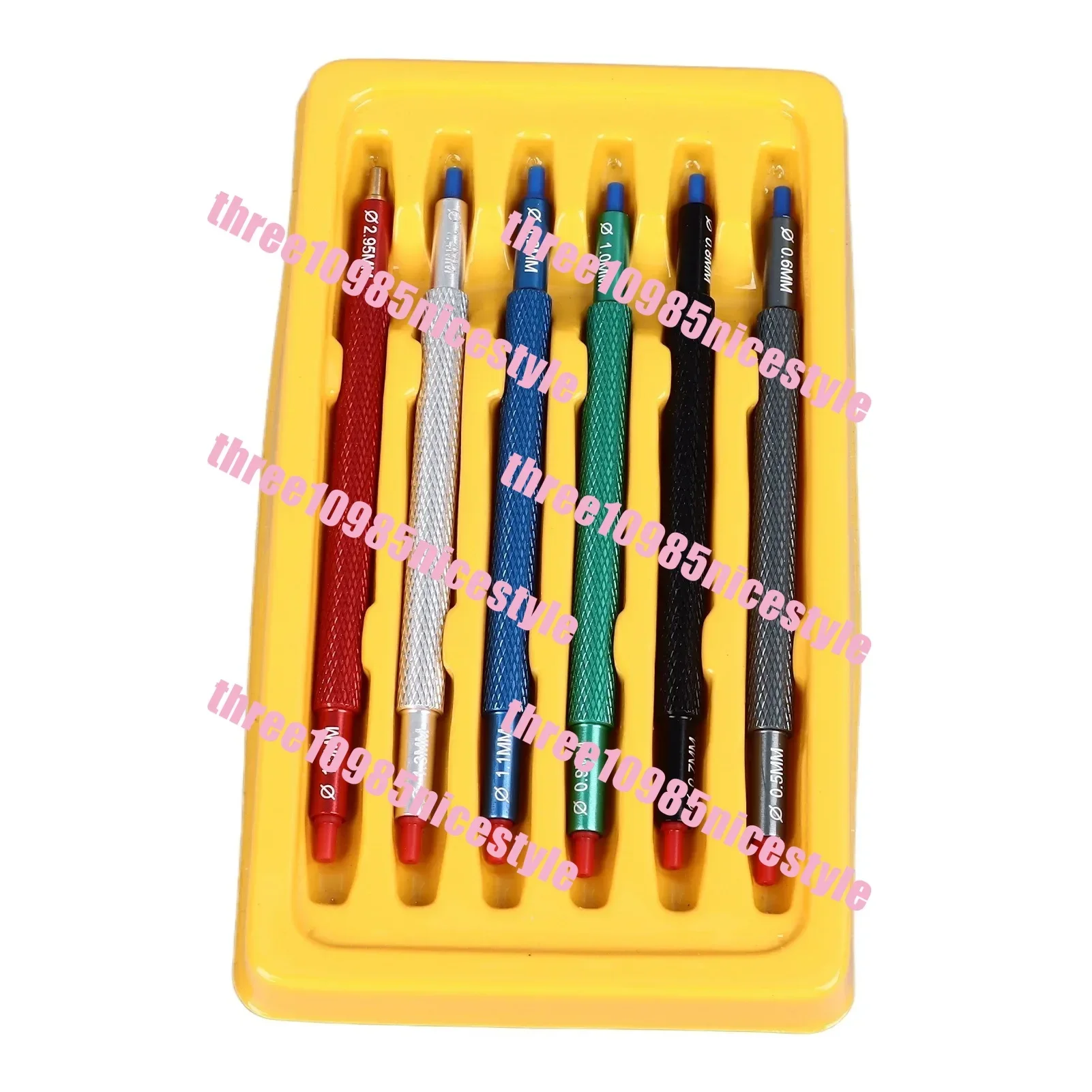 Watch repair tool 6 pcs with needle pen 6pc watch movement, watch hand needle device, hour hand, minute hand, second hand pen