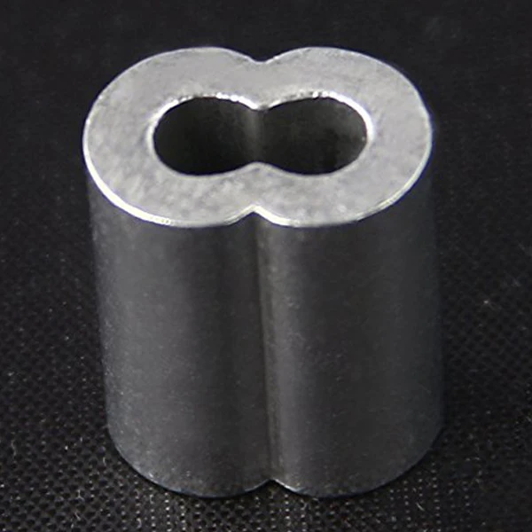 100Pcs Aluminum Crimping Loop Sleeve For 3Mm Diameter Wire Rope And Cable
