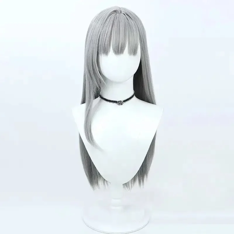 Modernia NIKKE The Goddess of Victory Cosplay Gray Long Hair Halloween Costume Party Role Play Wigs + Wig Capc;3.k'6;d.a;