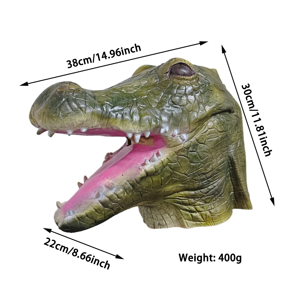 성인 라텍스 파충류 동물 풀 헤드 헬멧, 악어 마스크, 가장 무도회 파티, 할로윈 카니발 코스프레, 악어 의류 소품