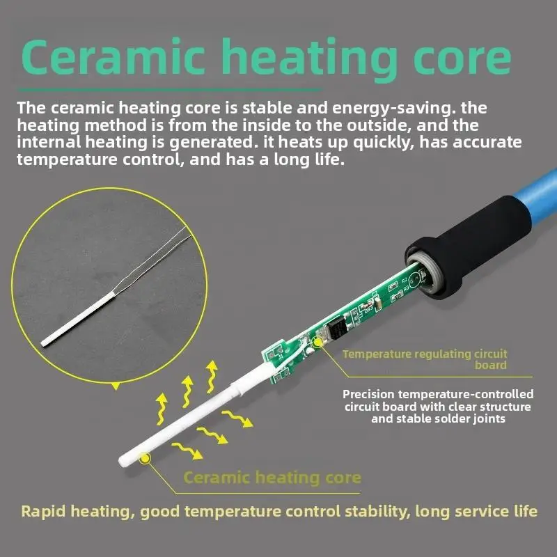 Электрический паяльник с регулируемой температурой, 60 Вт, вилка европейского стандарта 220 В/американского стандарта, сварочный утюг 110 В, сделай сам, для ремонта