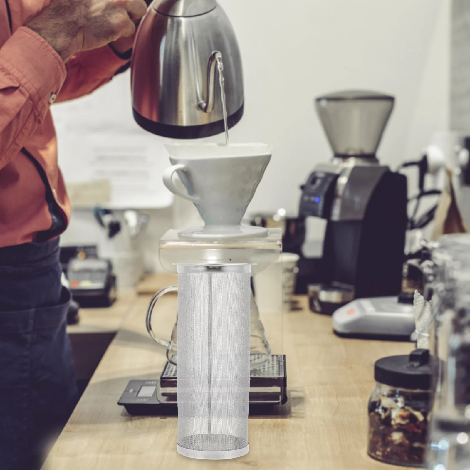 

Economical Eco Friendly Stainless Steel Cold Brew Filter Net Barrel Portable Easy Use for Coffee Lovers Wine Addicts Outdoor