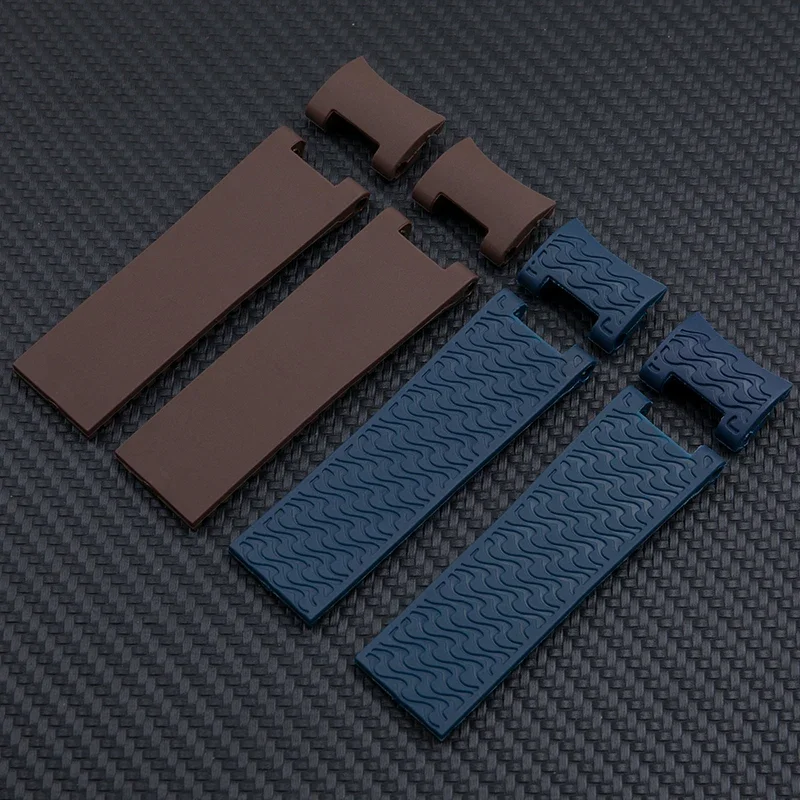 22 مللي متر منحني نهاية المطاط حزام الساعات ل أوليس ناردين حزام 263 غواص معصمه أسود أزرق موجة سيليكون أساور مقاومة للماء